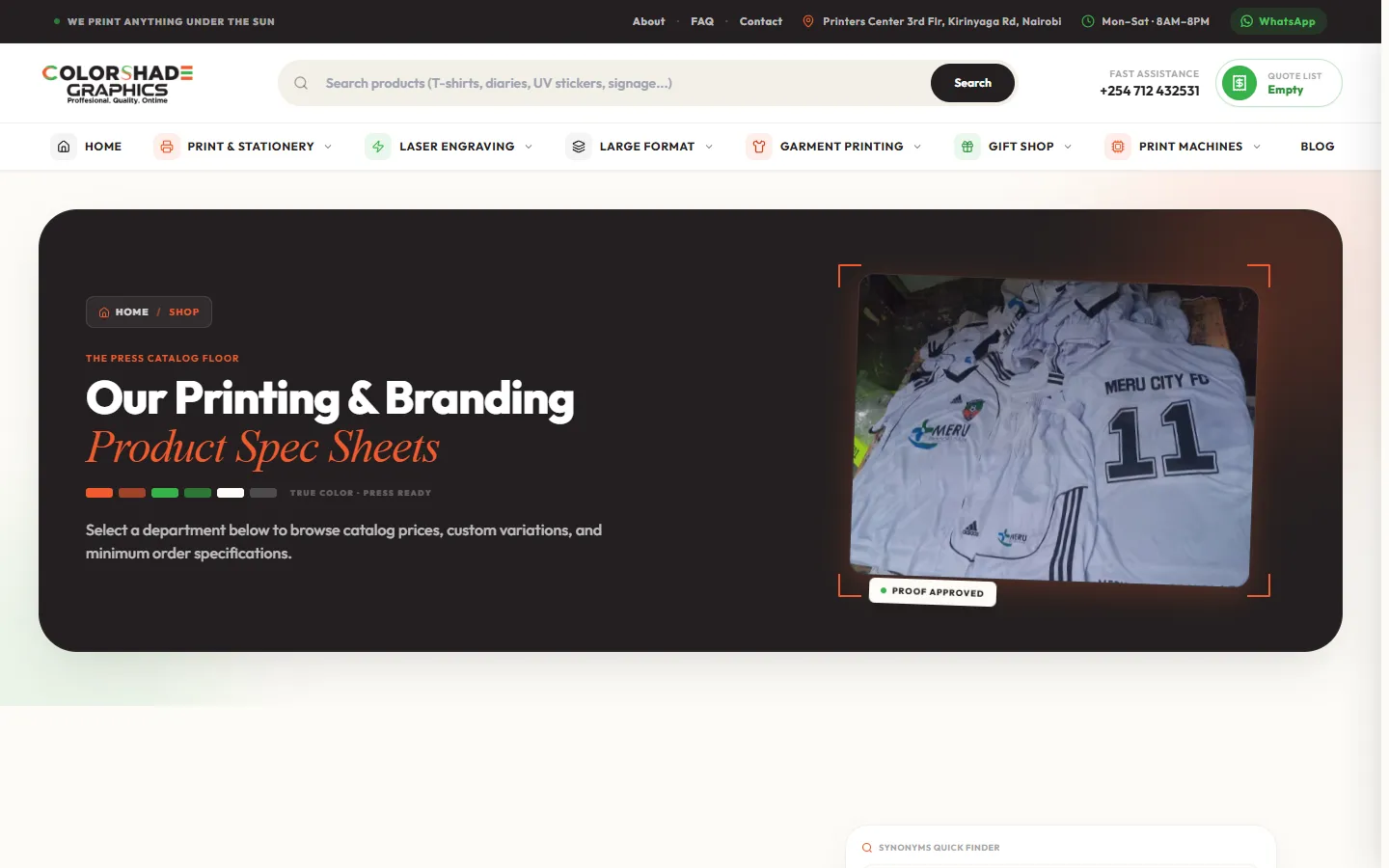 Colorshade Graphics website